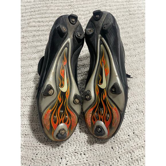 Nike Air Baseball Cleats Air Conversion Men's Size 9.5 Black 306943 001 00 - Picture 3 of 11